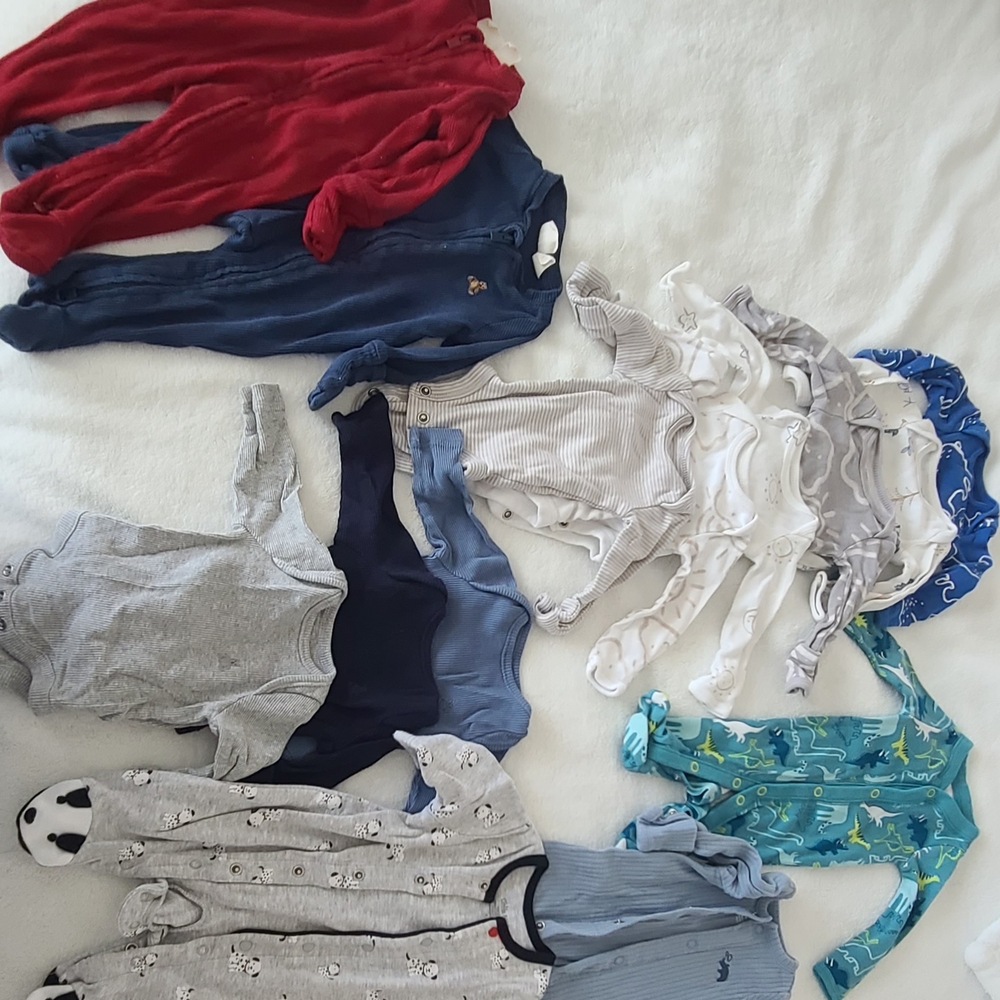 Carter's Kids Bodysuits - Red, Blue, Gray, White
